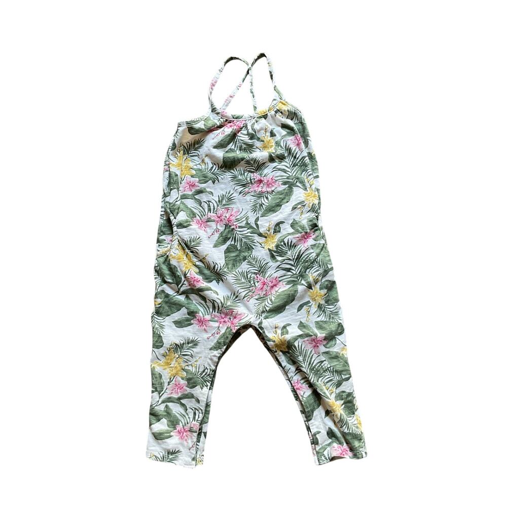 Old Navy Toddler Girls Tropical Floral Romper Jumpsuit Size 2T